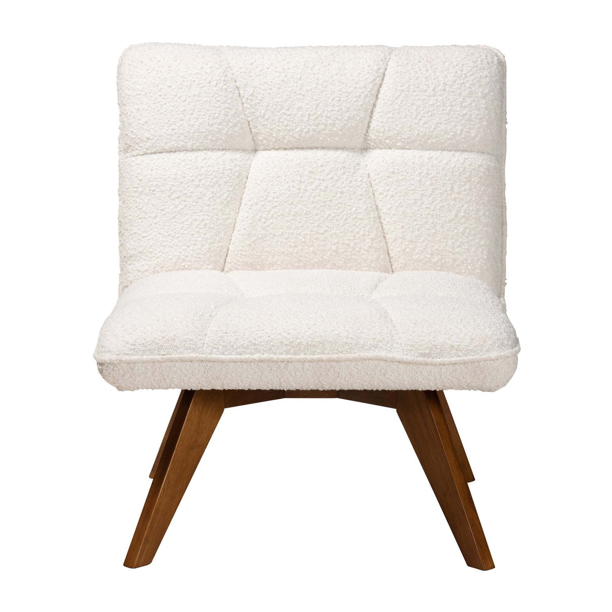 Modern European furniture - Cream Boucle Japandi Accent Chair - www.oroa.com