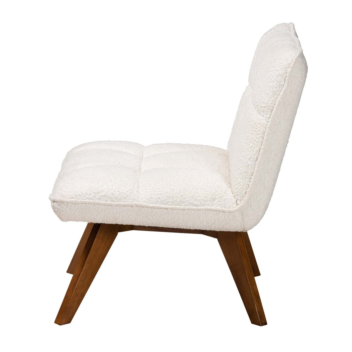 Modern European furniture - Cream Boucle Japandi Accent Chair - www.oroa.com