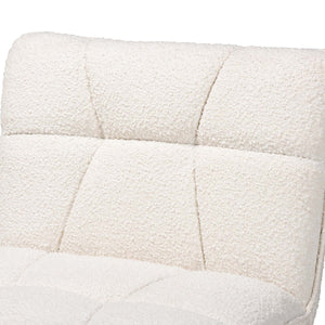 Modern European furniture - Cream Boucle Japandi Accent Chair - www.oroa.com