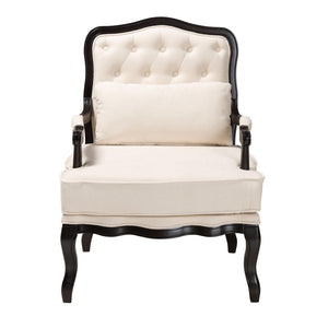 Cream Tufted French Accent Chair | Bali Loom Dion | Oroa.com