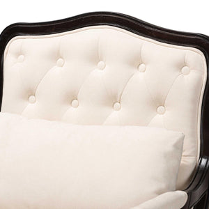 Cream Tufted French Accent Chair | Bali Loom Dion | Oroa.com