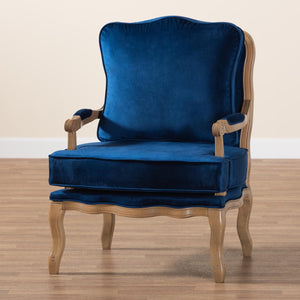 Modern European furniture - Blue Fabric Accent Chair - www.oroa.com