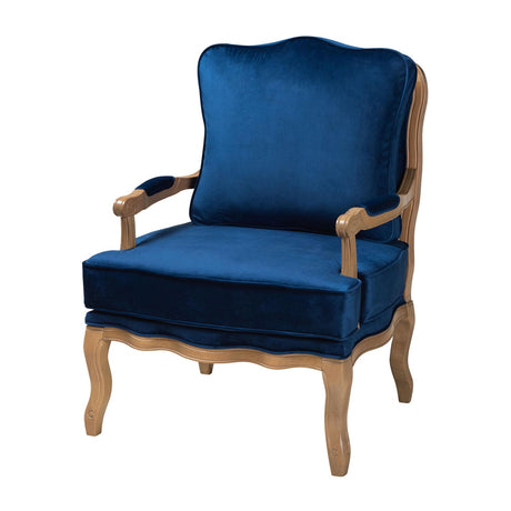 Modern European furniture - Blue Fabric Accent Chair - www.oroa.com