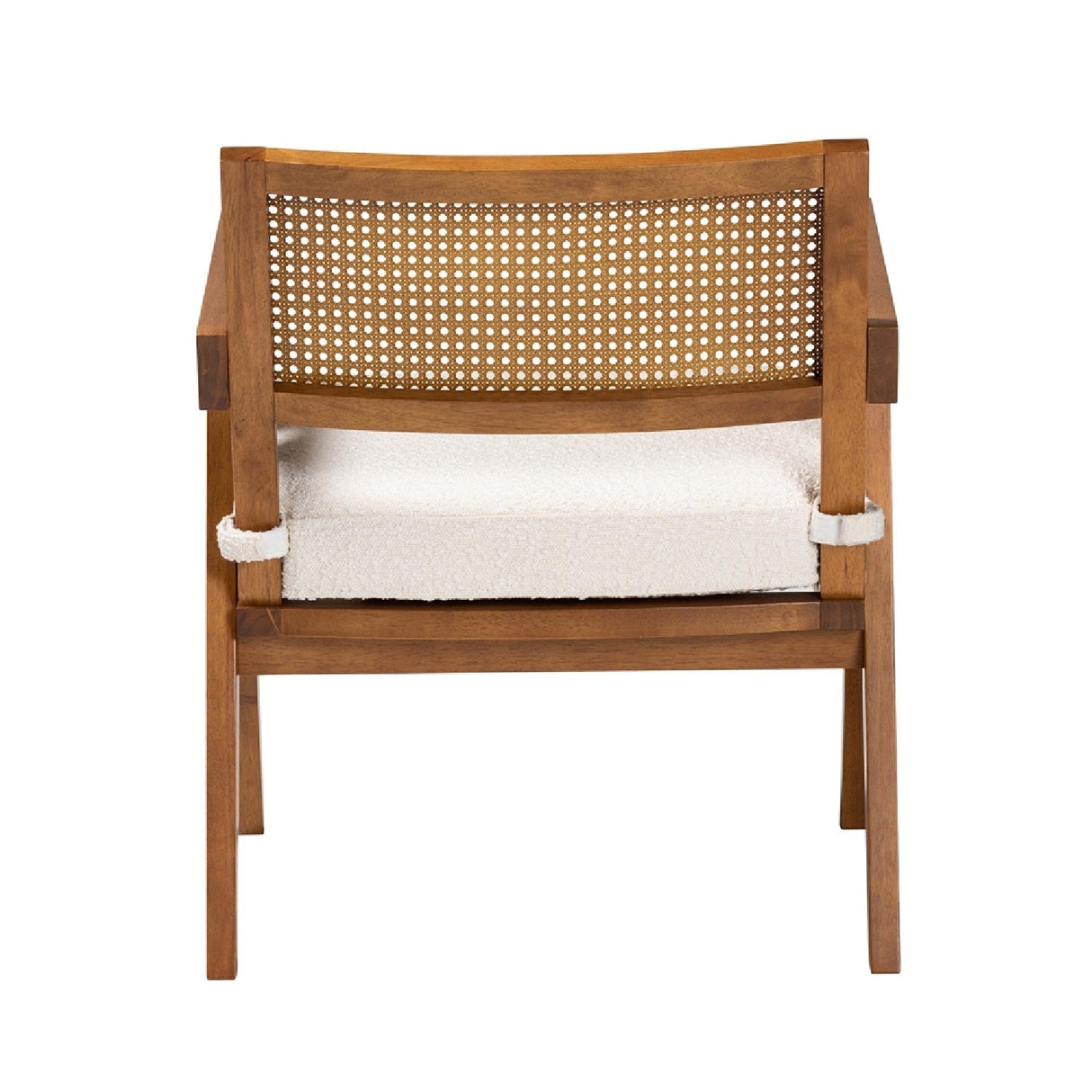 Modern European furniture - Japandi Cream Boucle Lounge Chair - www.oroa.com