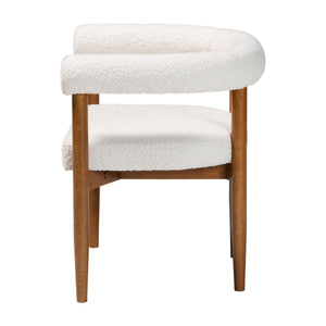 Modern European furniture - Cream Boucle Dining Chair - www.oroa.com