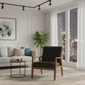 Button Tufted Lounge Chair | Bali Loom Sorrento 1 | Oroa.com