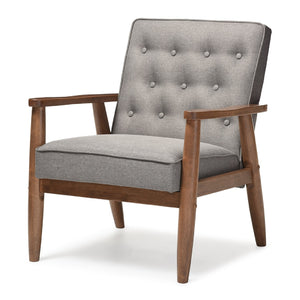 Button Tufted Lounge Chair | Bali Loom Sorrento 1 | Oroa.com