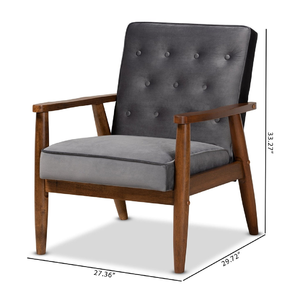 Button Tufted Lounge Chair | Bali Loom Sorrento | Oroa.com