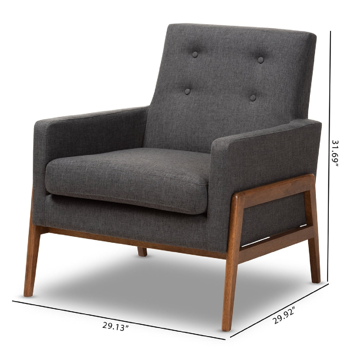 Button Tufted Back Lounge Chair | Bali Loom Perris | Oroa.com