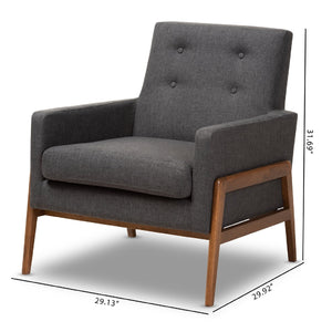 Button Tufted Back Lounge Chair | Bali Loom Perris | Oroa.com