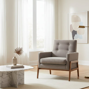 Button Tufted Back Lounge Chair | Bali Loom Perris | Oroa.com