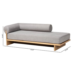 Gray Left-Arm Chaise Lounge | Bali Loom Bertille