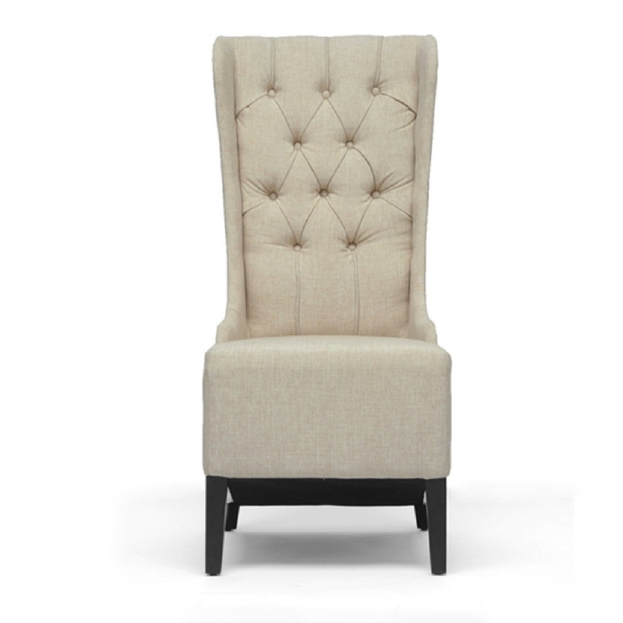 Modern European furniture - Beige Linen High Back Accent Chair - www.oroa.com