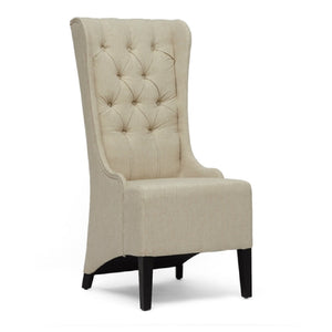 Modern European furniture - Beige Linen High Back Accent Chair - www.oroa.com