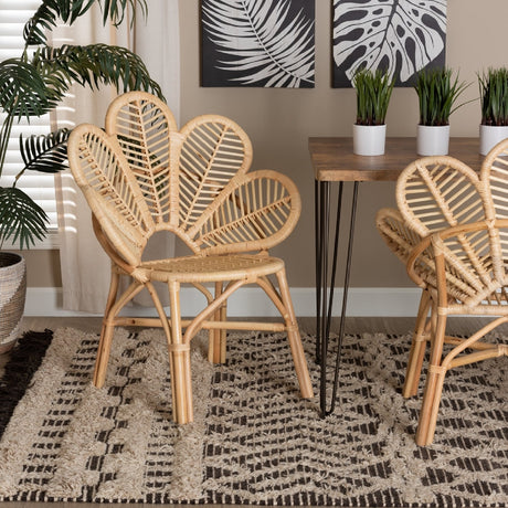 Modern European furniture - Flower Inspired Rattan Accent Chair - www.oroa.com