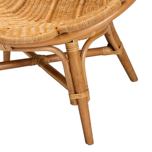 Modern European furniture - Scalloped Rattan Boho Accent Chair - www.oroa.com