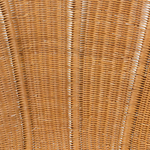 Modern European furniture - Scalloped Rattan Boho Accent Chair - www.oroa.com