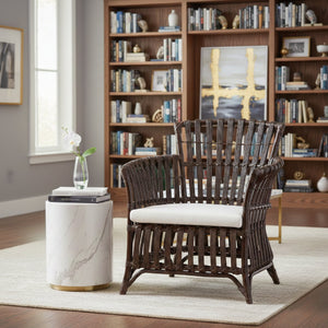 Modern European furniture - Dark Brown Bohemian Accent Chair - www.oroa.com