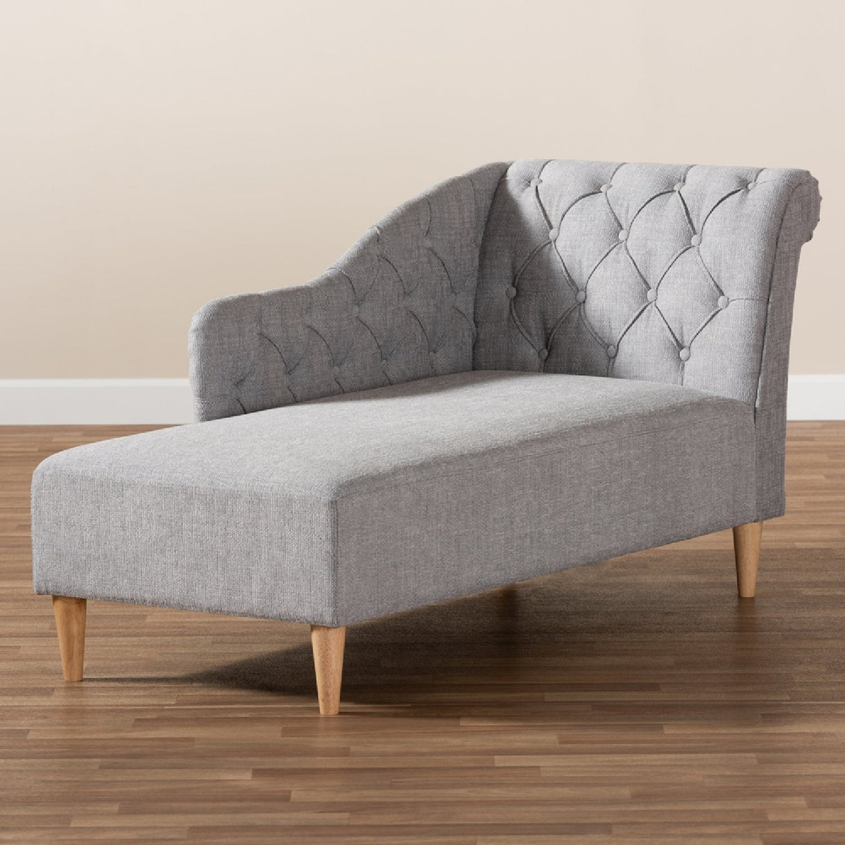 Scroll Back Tufted Chaise Lounge | Bali Loom Emeline | Oroa.com