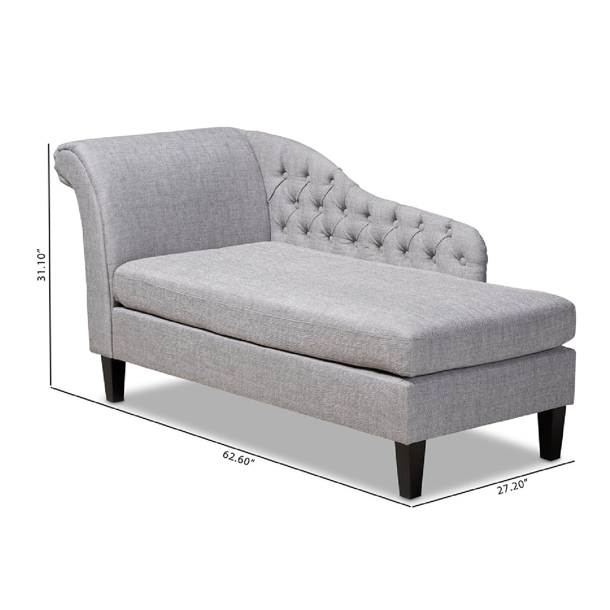 Tufted Fabric Chaise Lounge | Bali Loom Florent | Oroa.com
