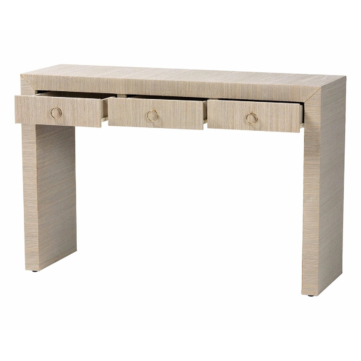 Natural Grasscloth 3 Drawer Console Table | Bali Loom Cielo | Oroa.com