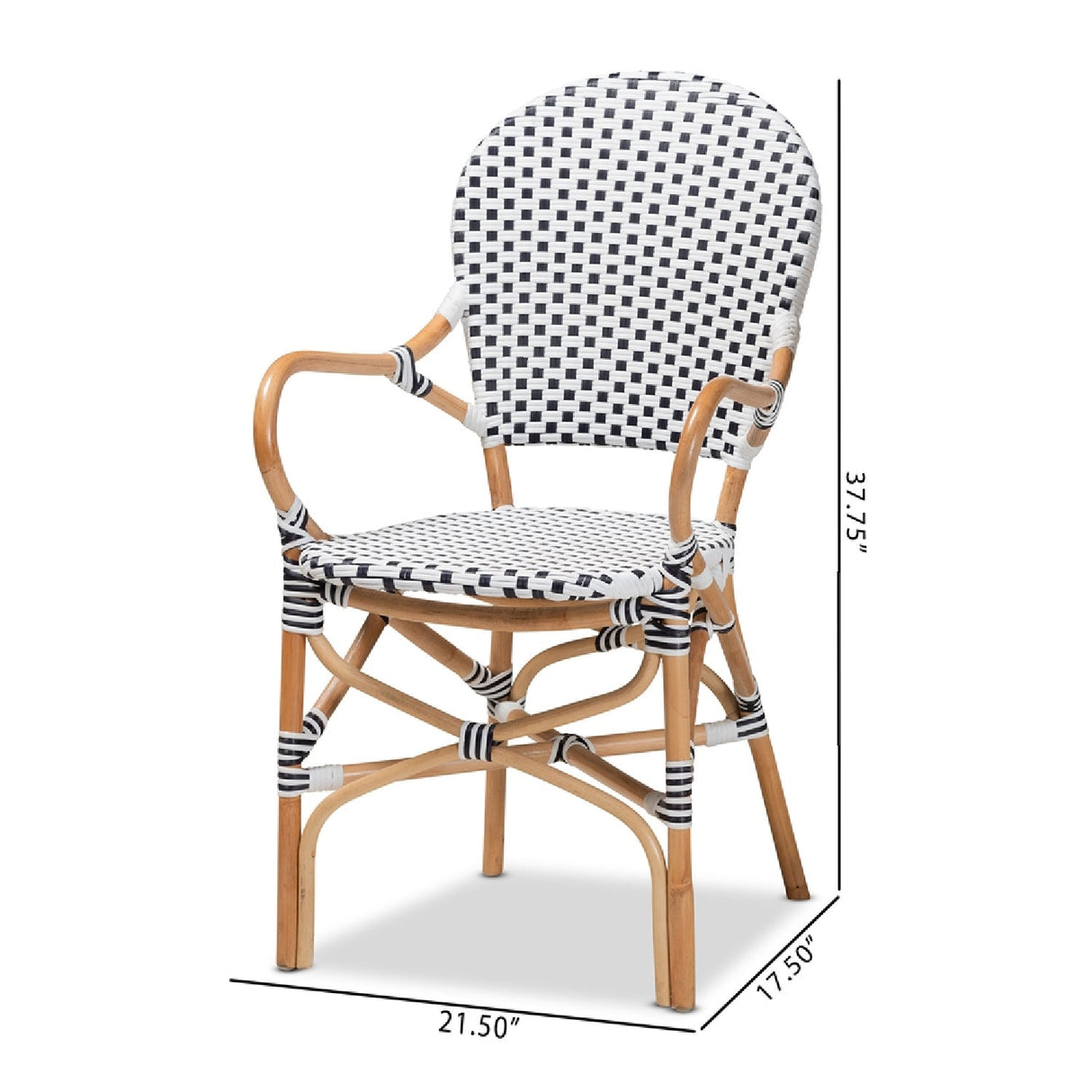 Modern European furniture - Indoor Outdoor Two Toned Weaving Bistro Chairs 2 - www.oroa.com