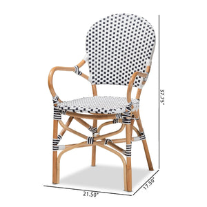 Modern European furniture - Indoor Outdoor Two Toned Weaving Bistro Chairs 2 - www.oroa.com