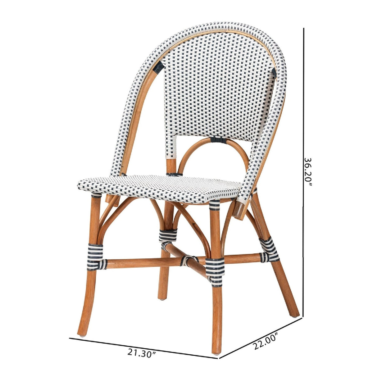 Modern European furniture - Two Toned Weaving Indoor Outdoor Bistro Chair - www.oroa.com