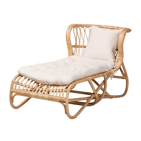 Modern European furniture - Brown Rattan Chaise Lounge - www.oroa.com