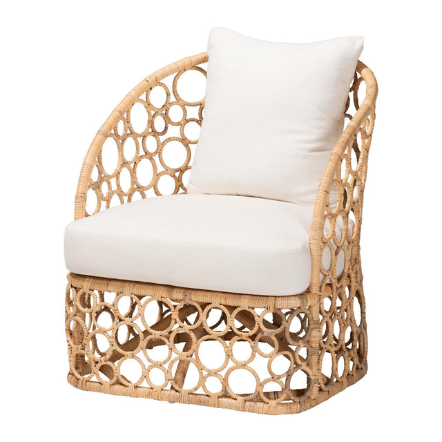 Modern European furniture - Sloped Arm Rattan Accent Chair - www.oroa.com