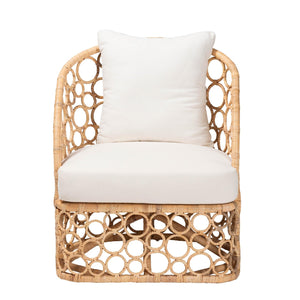 Modern European furniture - Sloped Arm Rattan Accent Chair - www.oroa.com