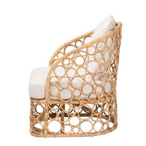 Modern European furniture - Sloped Arm Rattan Accent Chair - www.oroa.com