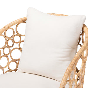 Modern European furniture - Sloped Arm Rattan Accent Chair - www.oroa.com