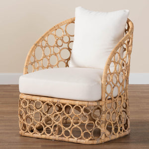Modern European furniture - Sloped Arm Rattan Accent Chair - www.oroa.com