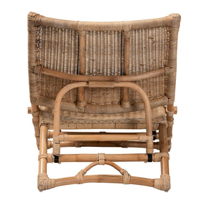 Modern European furniture - Natural Rattan Foldable Lounge Chair - www.oroa.com