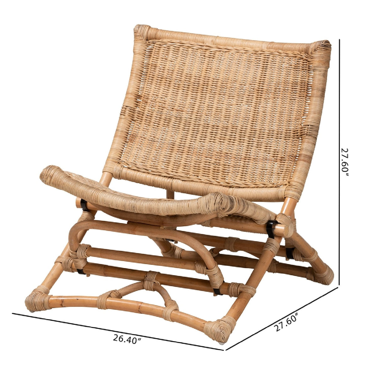 Modern European furniture - Natural Rattan Foldable Lounge Chair - www.oroa.com