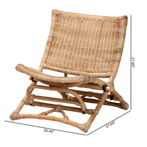 Modern European furniture - Natural Rattan Foldable Lounge Chair - www.oroa.com
