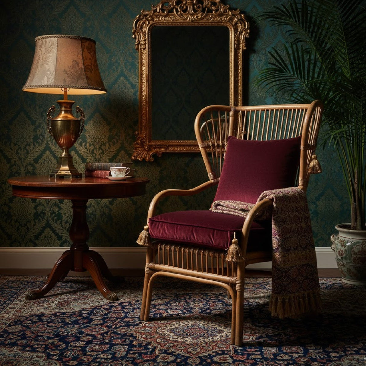 Modern European furniture - Rattan Rods Antique Lounge Chair - www.oroa.com