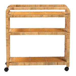 Modern European furniture - Rattan Wrapped Kitchen Cart - www.oroa.com
