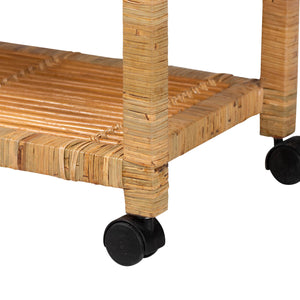 Modern European furniture - Rattan Wrapped Kitchen Cart - www.oroa.com