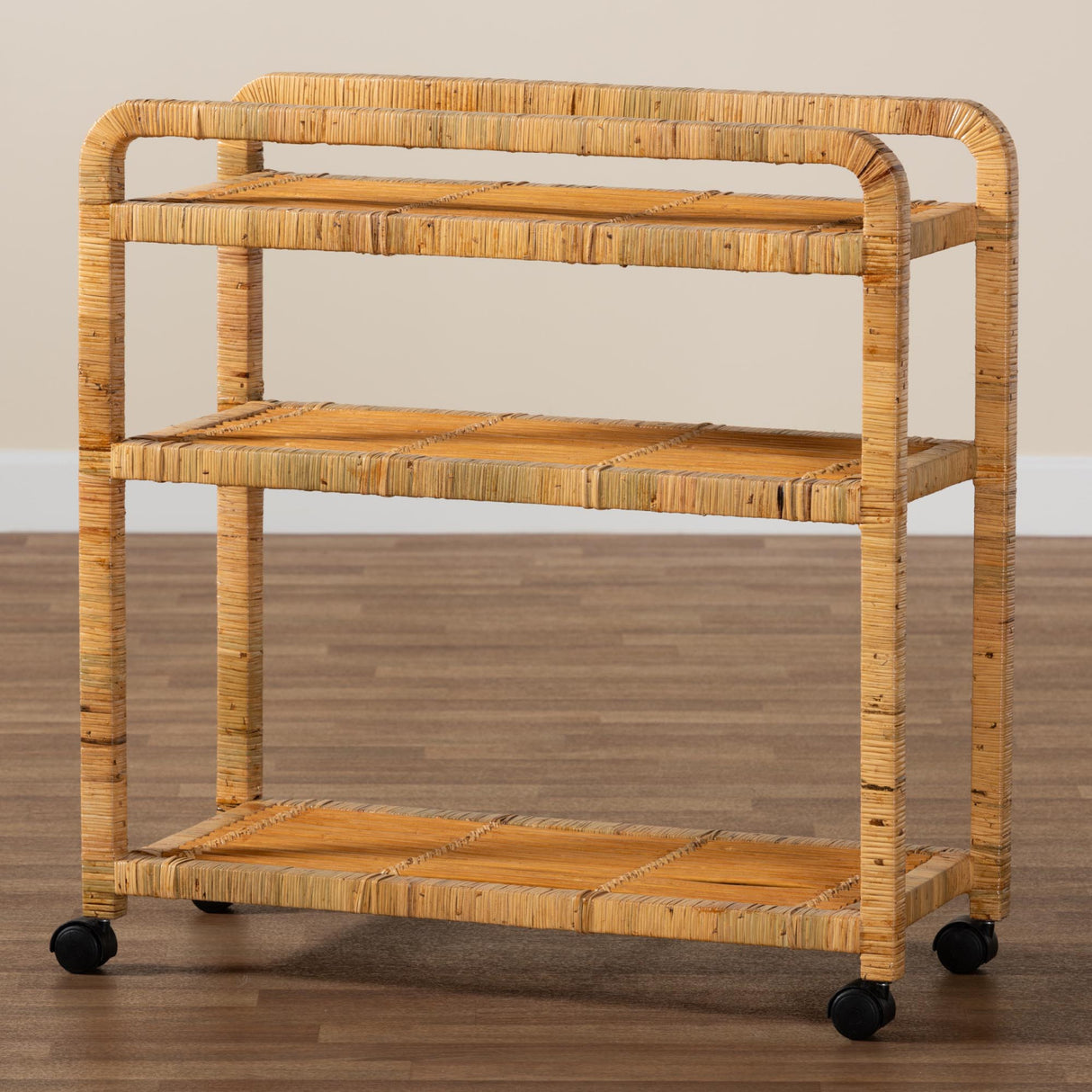 Modern European furniture - Rattan Wrapped Kitchen Cart - www.oroa.com