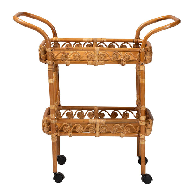 Modern European furniture - Natural Rattan Kitchen Cart - www.oroa.com