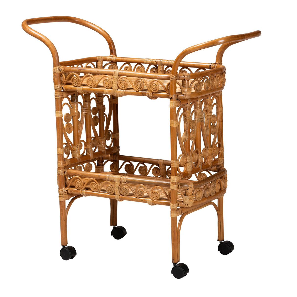 Modern European furniture - Natural Rattan Kitchen Cart - www.oroa.com