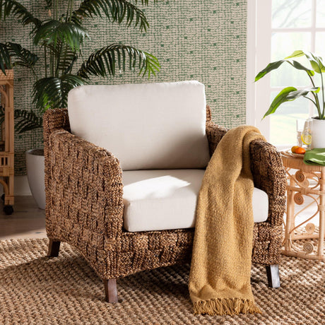 Woven Seagrass Bohemian Lounge Chair | Bali Loom Vevina | Oroa.com