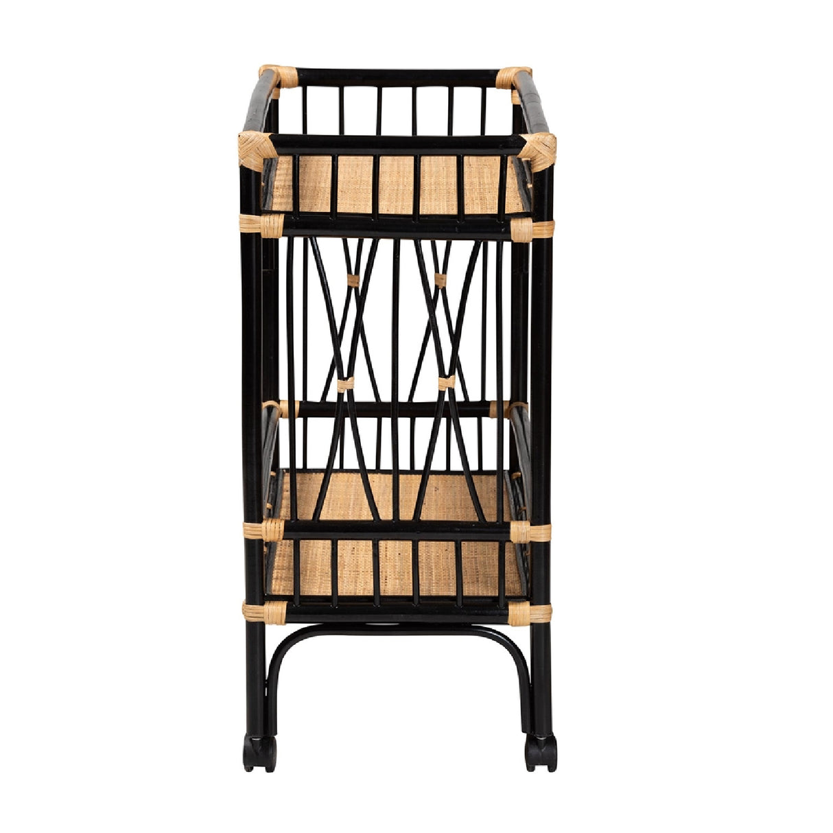 Black 2-Tier Kitchen Cart | Bali Loom Dalinda