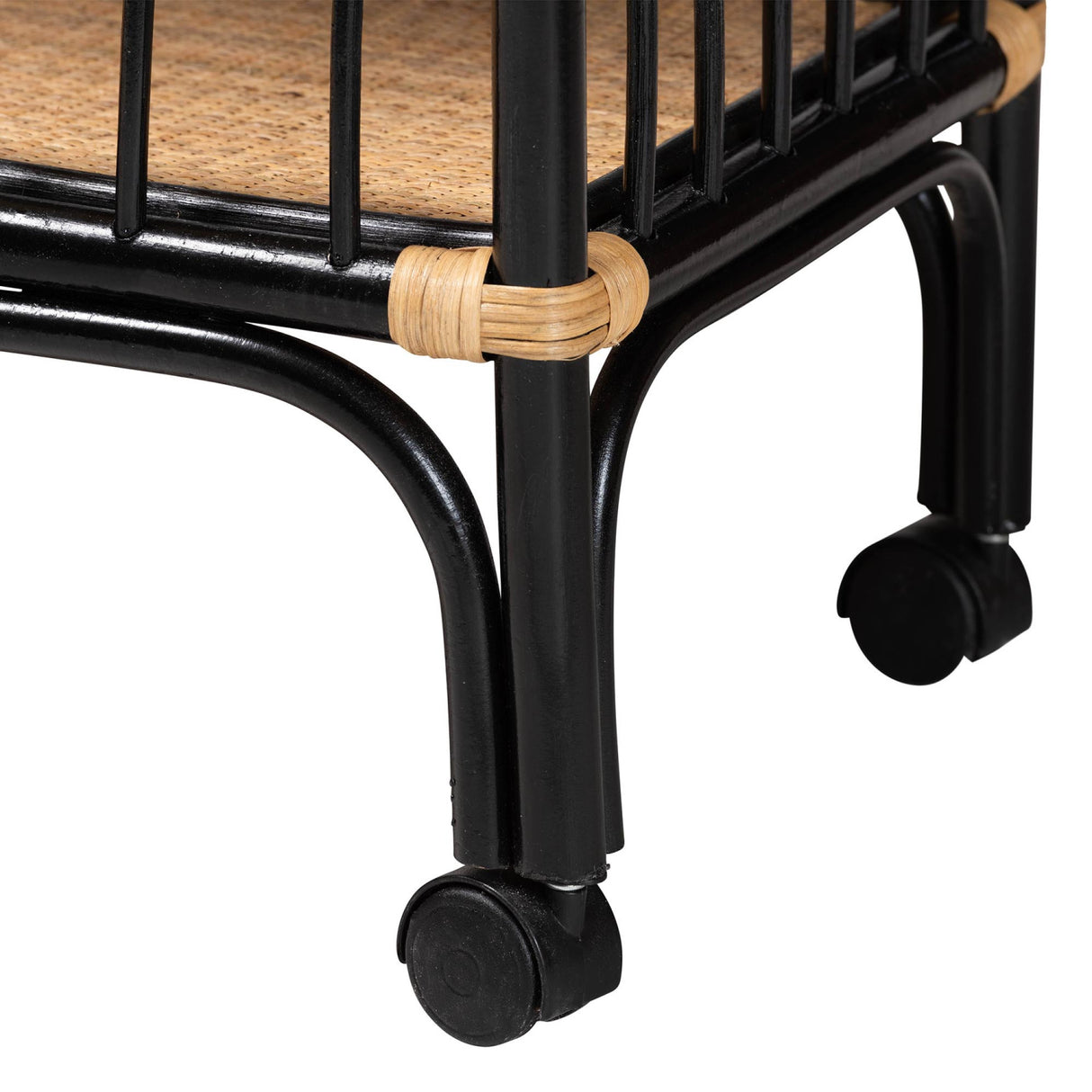 Black 2-Tier Kitchen Cart | Bali Loom Dalinda