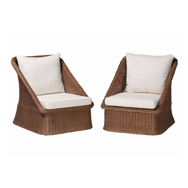 Modern European furniture - Braided Rattan Padded Lounge Chairs 2 - www.oroa.com