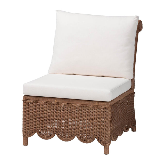 Modern European furniture - Wicker Scalloped Skirt Accent Chair - www.oroa.com