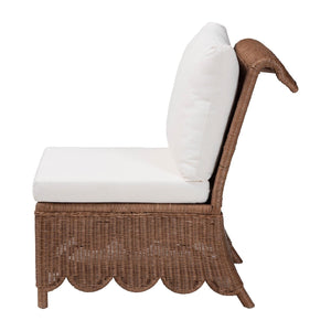 Modern European furniture - Wicker Scalloped Skirt Accent Chair - www.oroa.com
