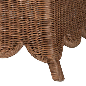 Scalloped Skirt Rattan Lounge Chair | Bali Loom Detta | Oroa.com